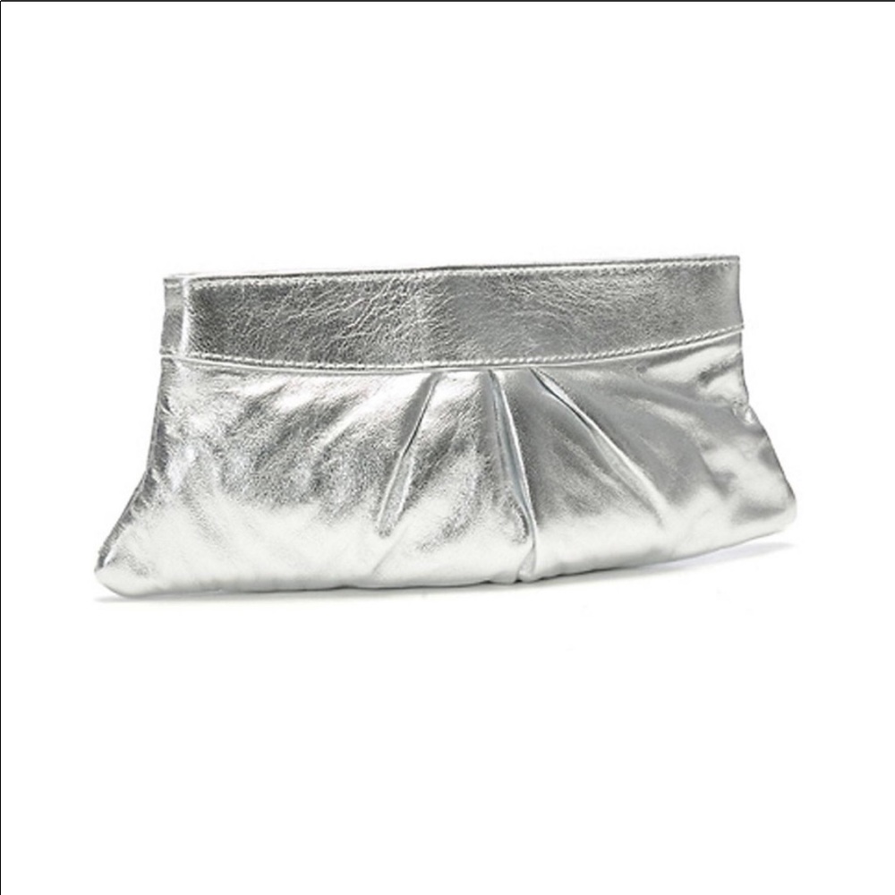 Lauren Merkin Silver Louise Evening Clutch